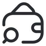 Wallet Search SVG Icon